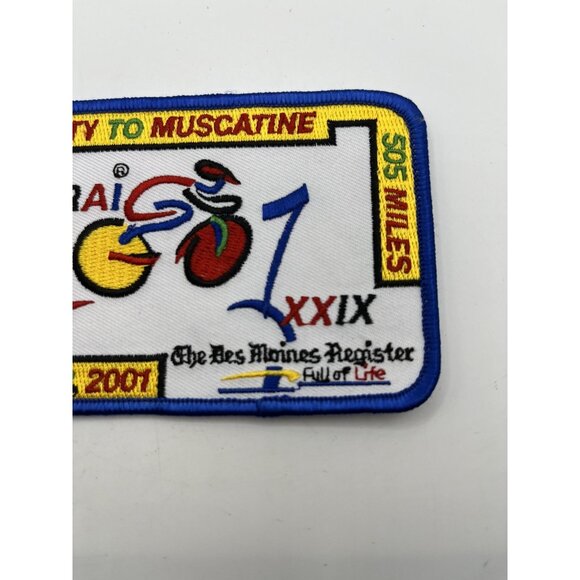 2001 RAGBRAI XXIX Sew on Patch Des Moines Iowa Cycling Biking - Picture 5 of 16